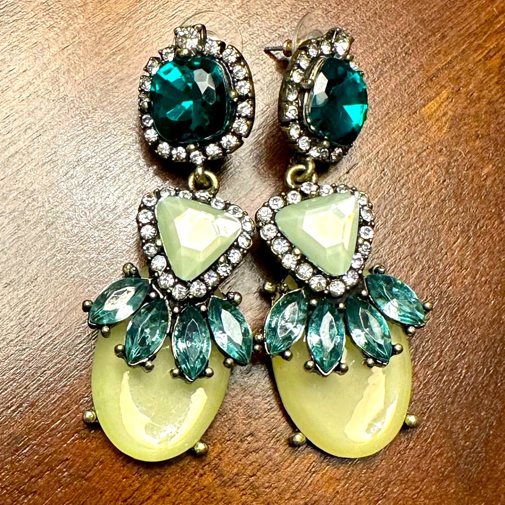 Baublebar Emerald Green Statement Earrings Holidays